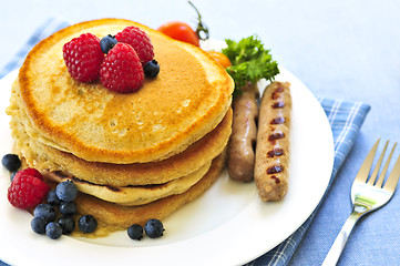 Image showing Pancakes breakfast