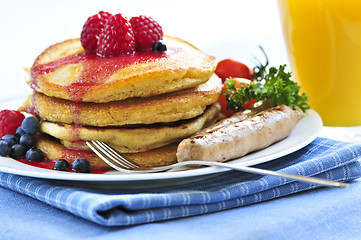 Image showing Pancakes breakfast