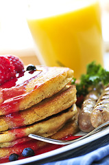 Image showing Pancakes breakfast