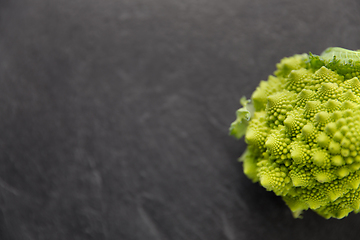 Image showing close up of romanesco broccoli on slate stone