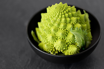 Image showing close up of romanesco broccoli in bowl