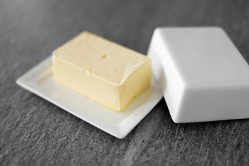 Image showing close up of butter on stone table