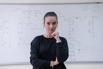 Image showing portrait of a young beautiful female student