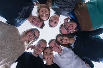 Image showing students celebrating successfully finished project