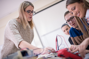 Image showing students doing practice in the electronic classroom