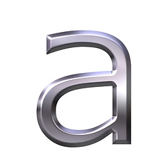 Image showing 3D Silver Letter a