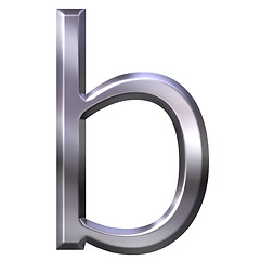 Image showing 3D Silver Letter b