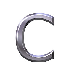 Image showing 3D Silver Letter c