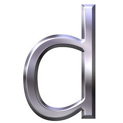 Image showing 3D Silver Letter d