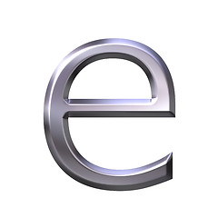 Image showing 3D Silver Letter e