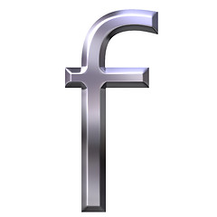 Image showing 3D Silver Letter f