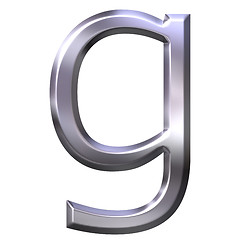 Image showing 3D Silver Letter g