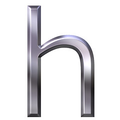 Image showing 3D Silver Letter h