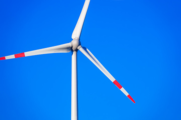 Image showing wind energy detail blue sky