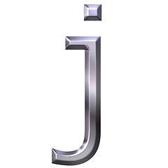 Image showing 3D Silver Letter j