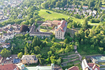 Image showing aerial view to castle Baden-Baden south Germany