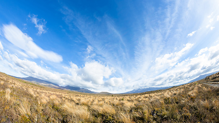 Image showing Mount Ruapehu volcano in New Zealand fisheye lens