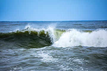 Image showing stormy ocean scenery background