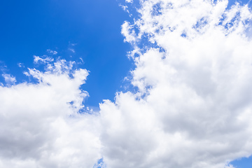 Image showing blue sky with hugh white cloud background