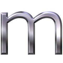 Image showing 3D Silver Letter m