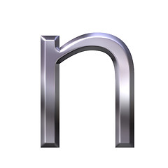 Image showing 3D Silver Letter n