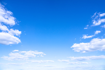 Image showing typical beautiful blue sky clouds background