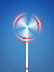 Image showing wind energy detail blue sky