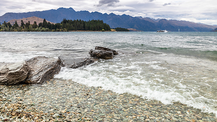 Image showing scenery at Lake Te Anau, New Zealand