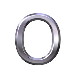 Image showing 3D Silver Letter o