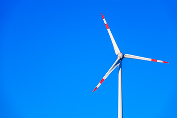 Image showing wind energy detail blue sky