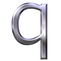 Image showing 3D Silver Letter q