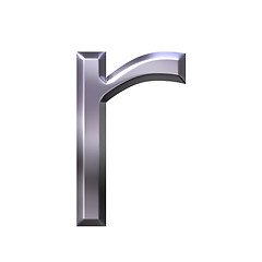 Image showing 3D Silver Letter r