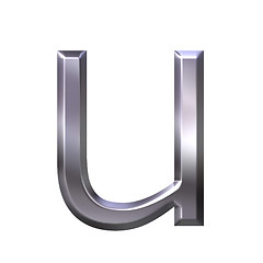 Image showing 3D Silver Letter u