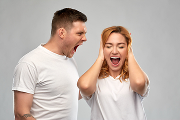 Image showing unhappy couple having argument