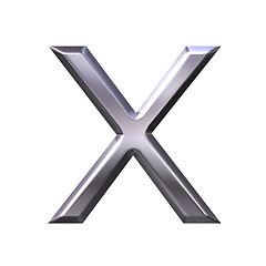 Image showing 3D Silver Letter x