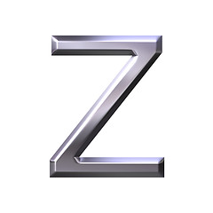 Image showing 3D Silver Letter z