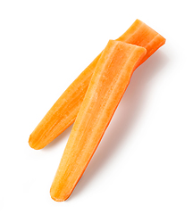 Image showing two pieces of fresh raw carrot