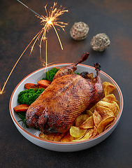 Image showing freshly roasted duck 