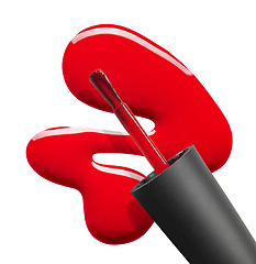Image showing red nail polish