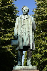 Image showing Statue of  Carl Christian Hall in Søndermarken in Copenhagen