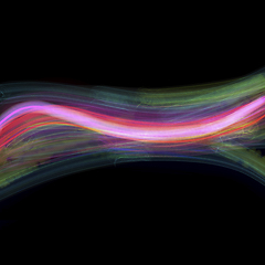 Image showing Wavy background with colorful lines