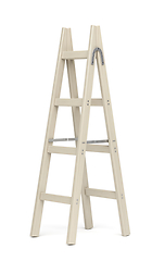 Image showing Double sided wooden ladder