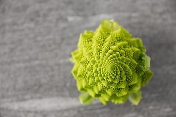 Image showing close up of romanesco broccoli on slate stone