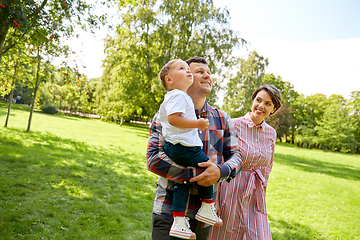 Image showing happy family at summer park