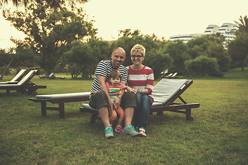 Image showing portrait of young happy family