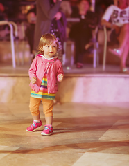 Image showing little girl dancing in the kids disco