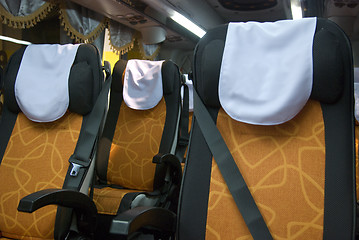 Image showing Tour bus interior