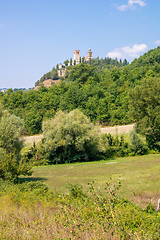 Image showing historic church on a hill, Marche Italy