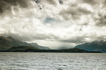 Image showing scenery at Lake Te Anau, New Zealand