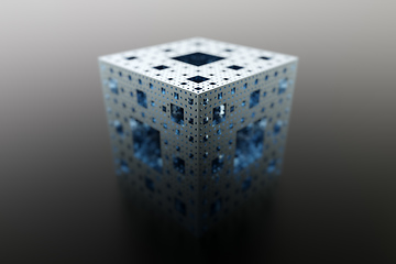 Image showing metal menger sponge fractal